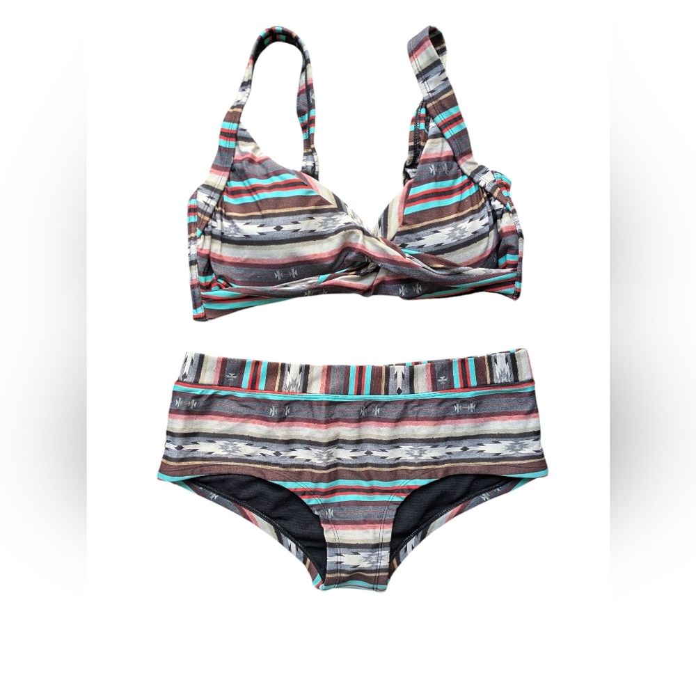 💟10/20$ Striped Bikini Set Size 12